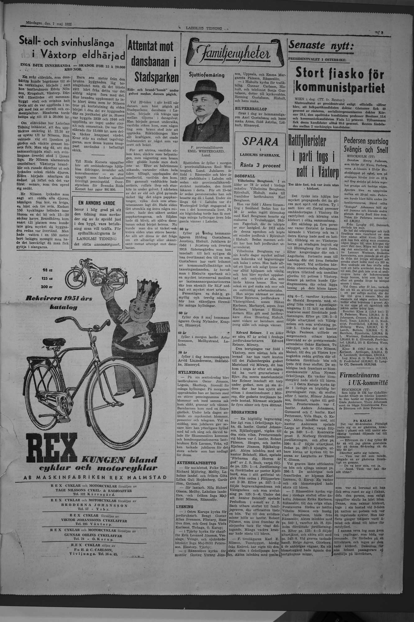 Laholms Tidning Måndag 7 maj 1951, sida 3