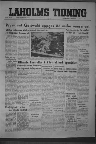 Förstasidan, Onsdag 7 mars 1951