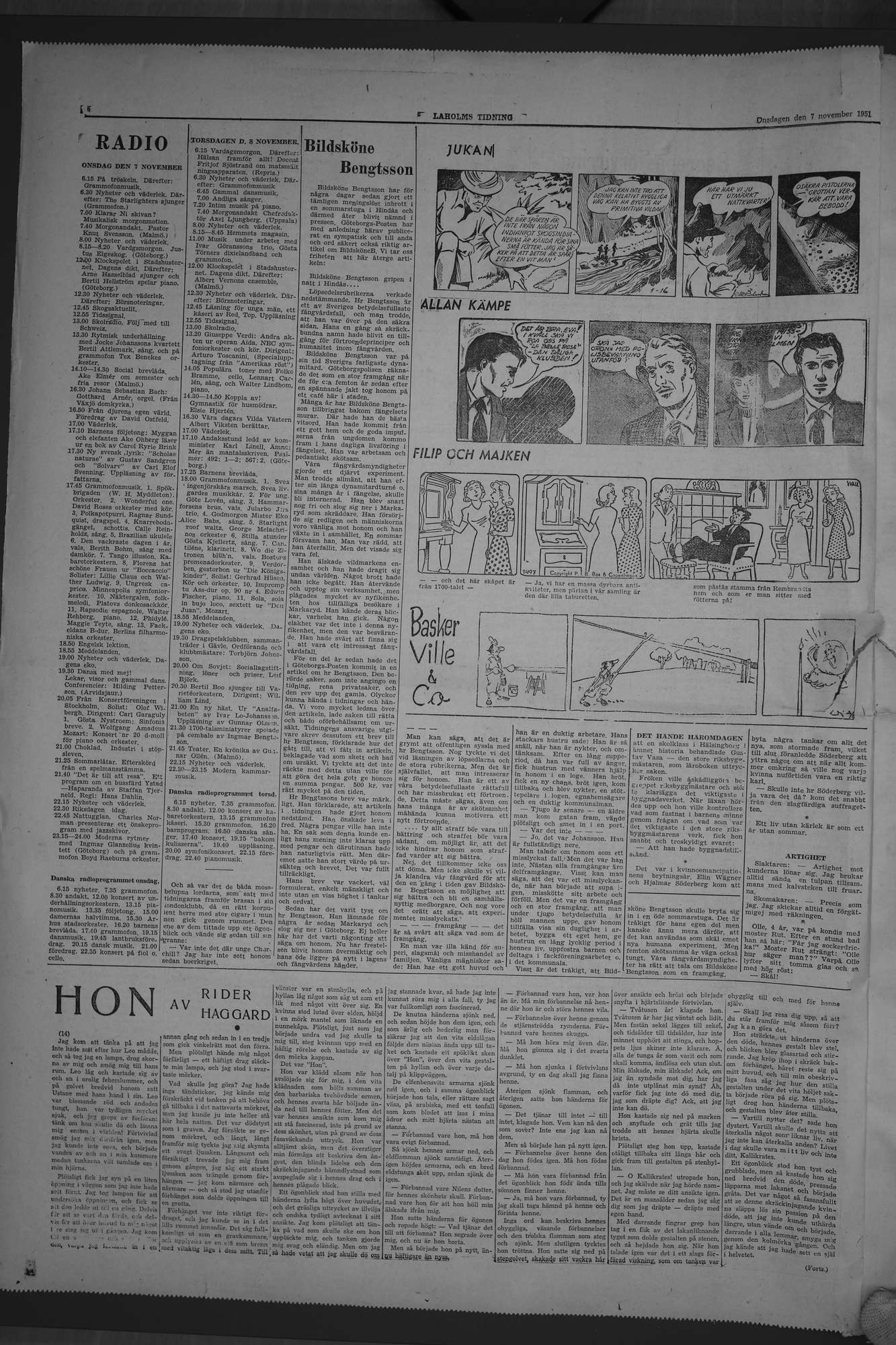Laholms Tidning Onsdag 7 november 1951, sida 6