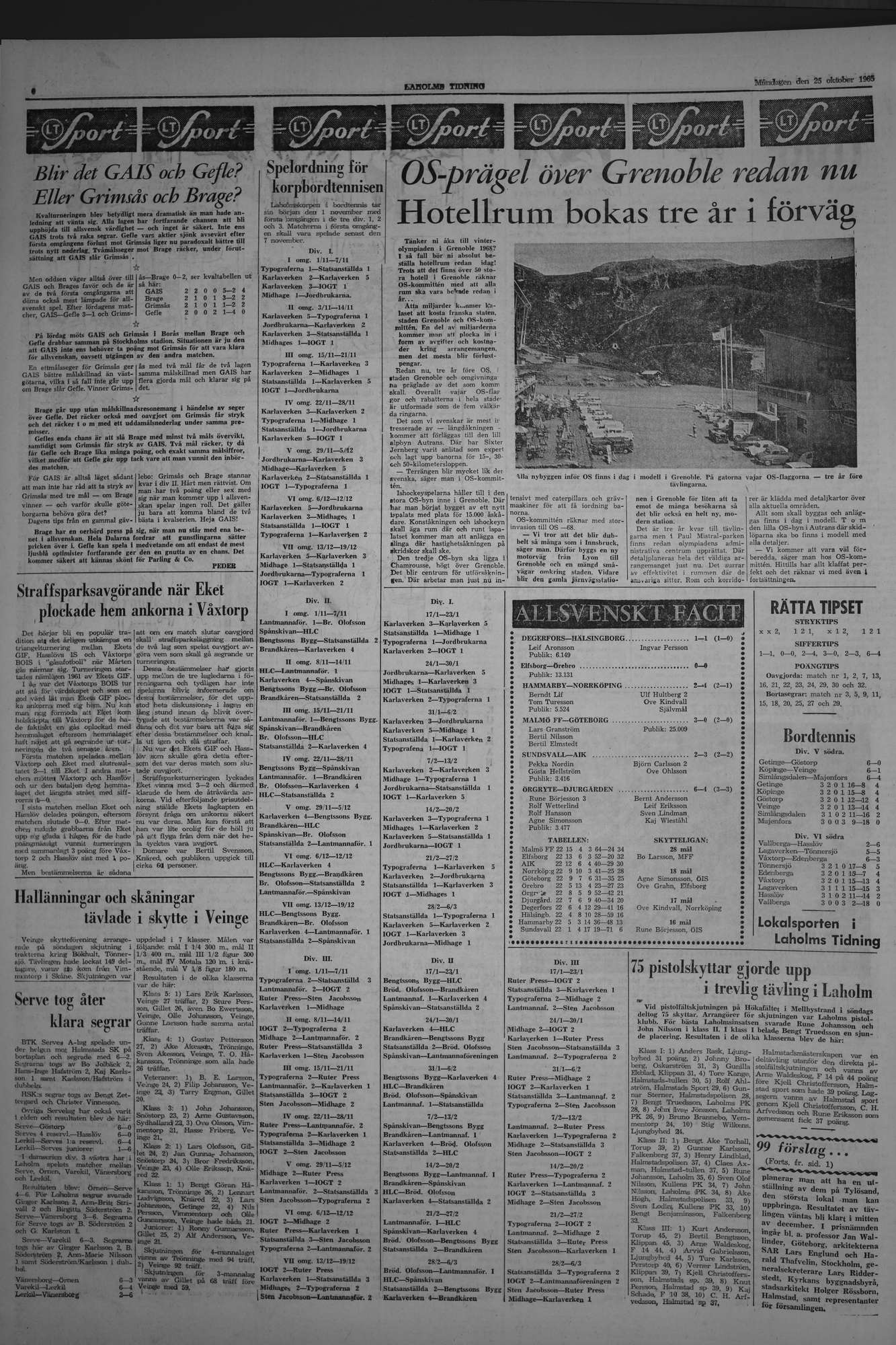 Laholms Tidning Måndag 25 oktober 1965, sida 6
