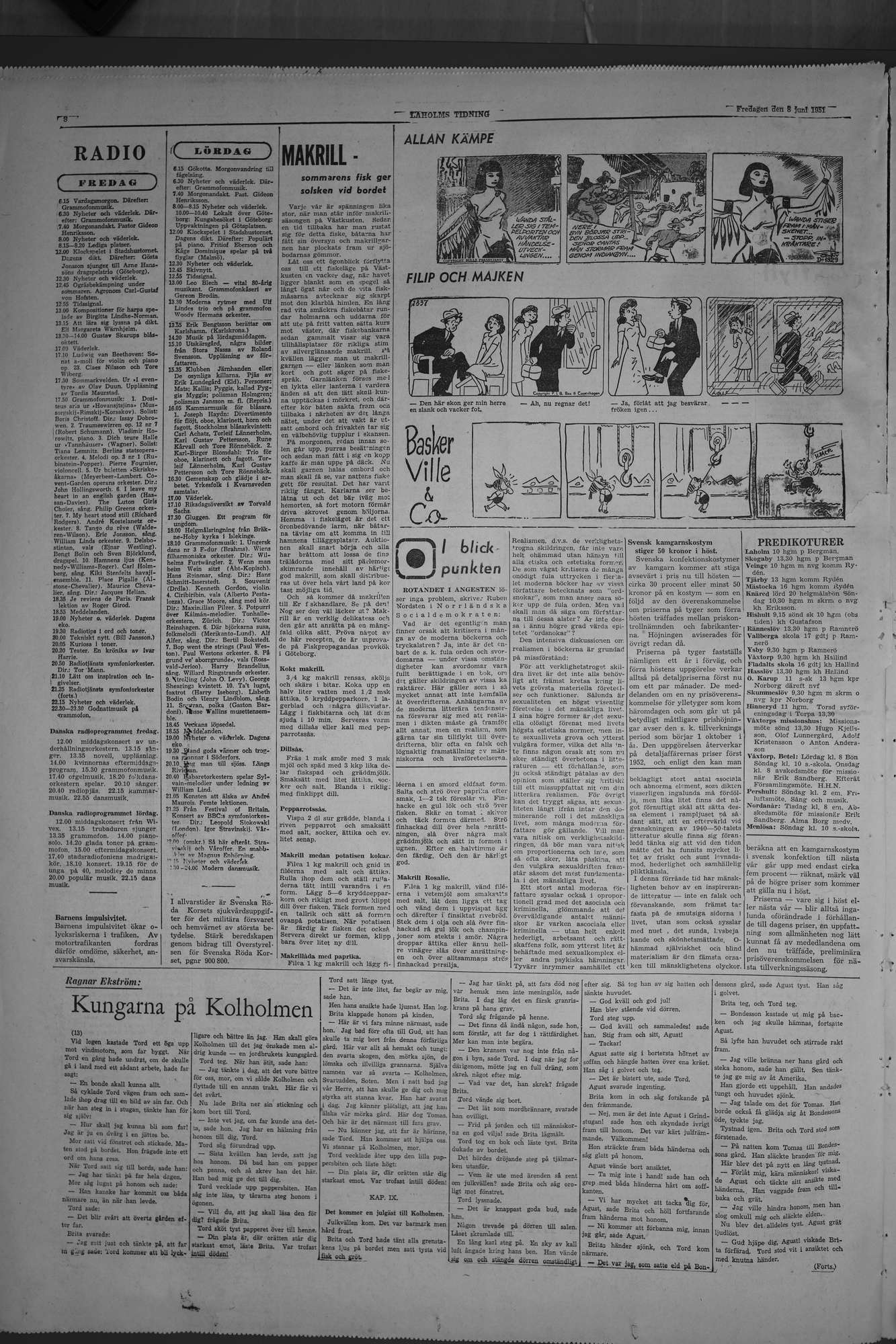 Laholms Tidning Fredag 8 juni 1951, sida 8