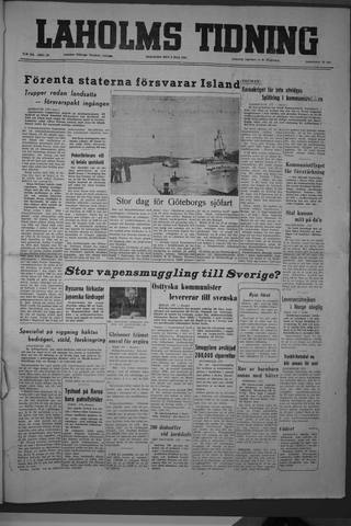 Förstasidan, Tisdag 8 maj 1951