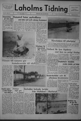 Förstasidan, Tisdag 3 augusti 1965