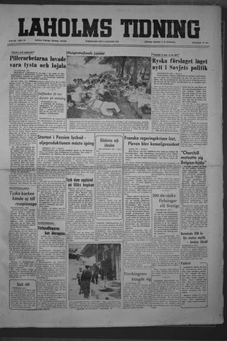 Förstasidan, Torsdag 9 augusti 1951