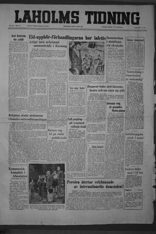 Förstasidan, Måndag 9 juli 1951