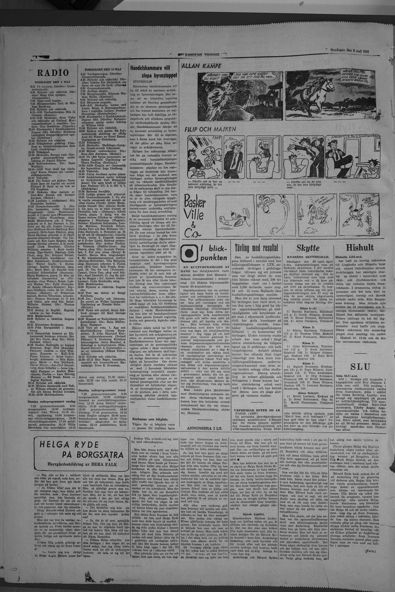 Laholms Tidning Onsdag 9 maj 1951, sida 6