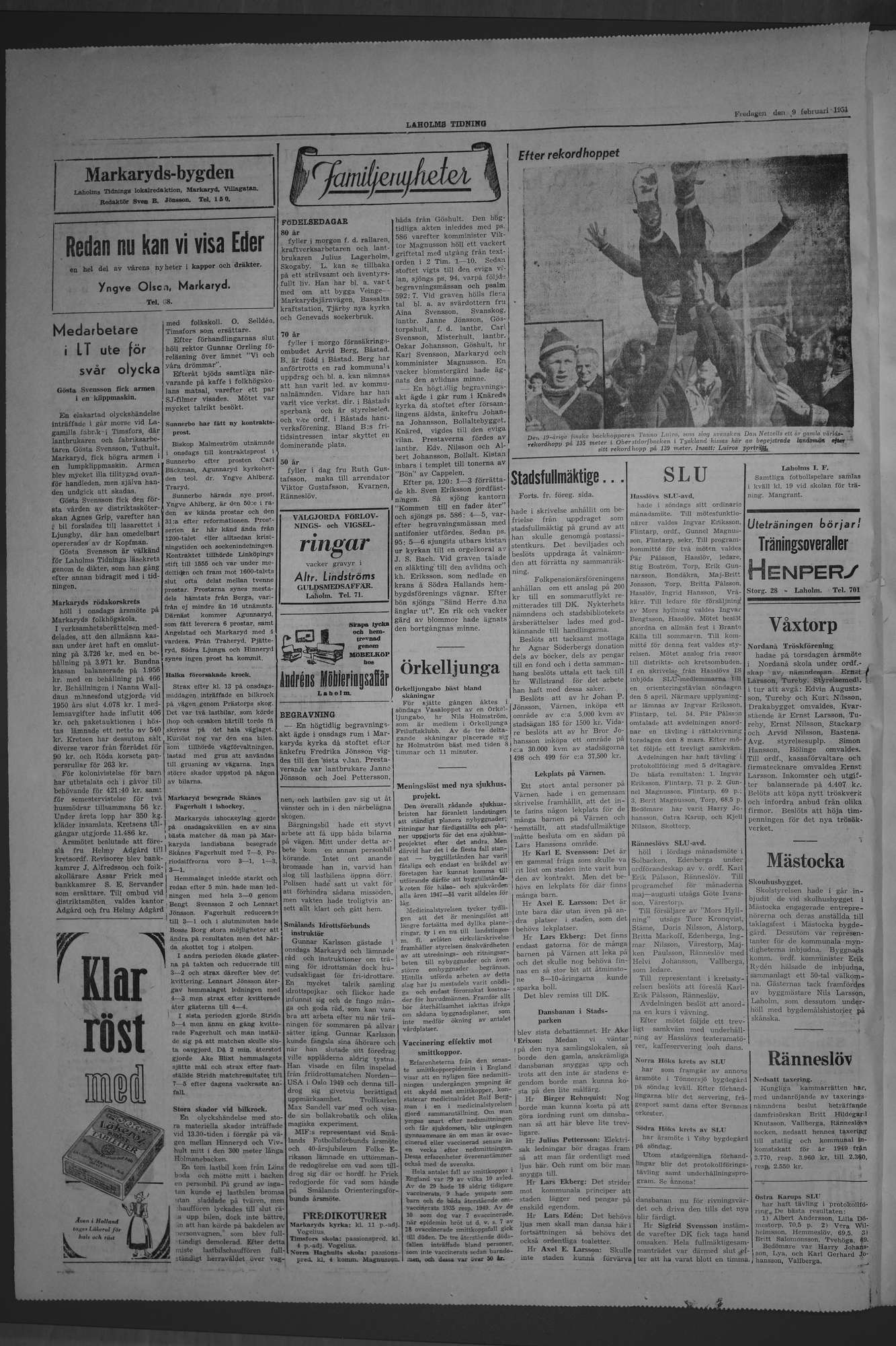 Laholms Tidning Fredag 9 mars 1951, sida 4