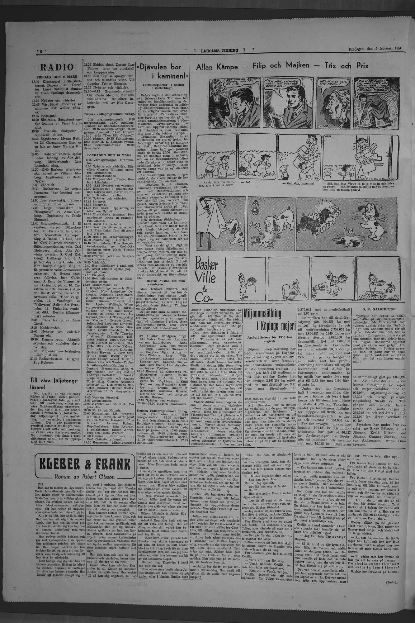 Laholms Tidning Fredag 9 mars 1951, sida 6