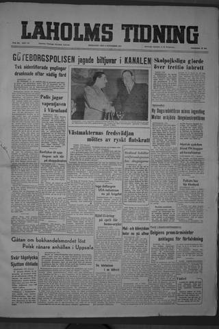 Förstasidan, Fredag 9 november 1951