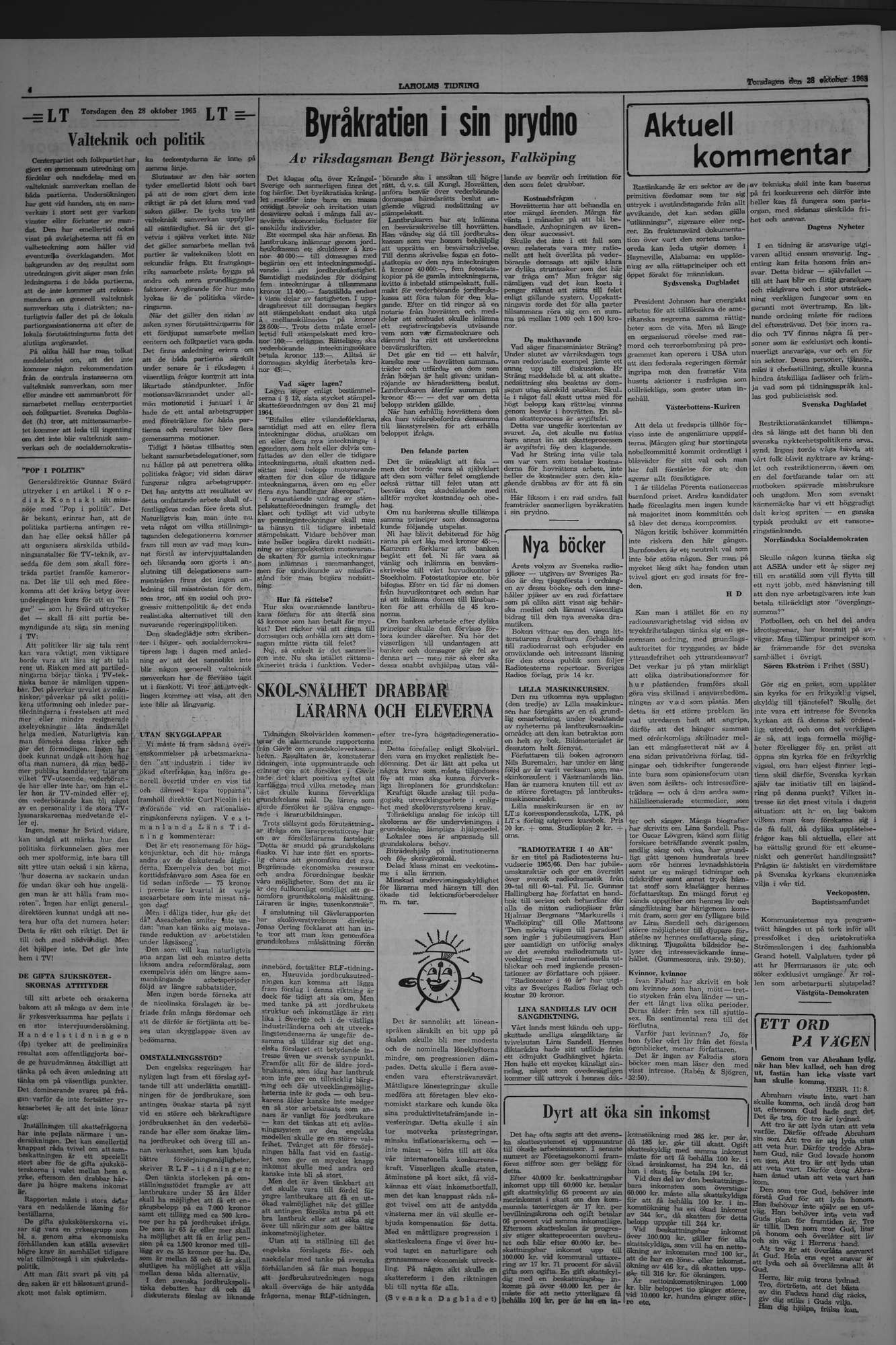 Laholms Tidning Torsdag 28 oktober 1965, sida 4