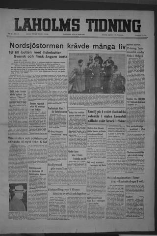 Förstasidan, Måndag 10 mars 1952