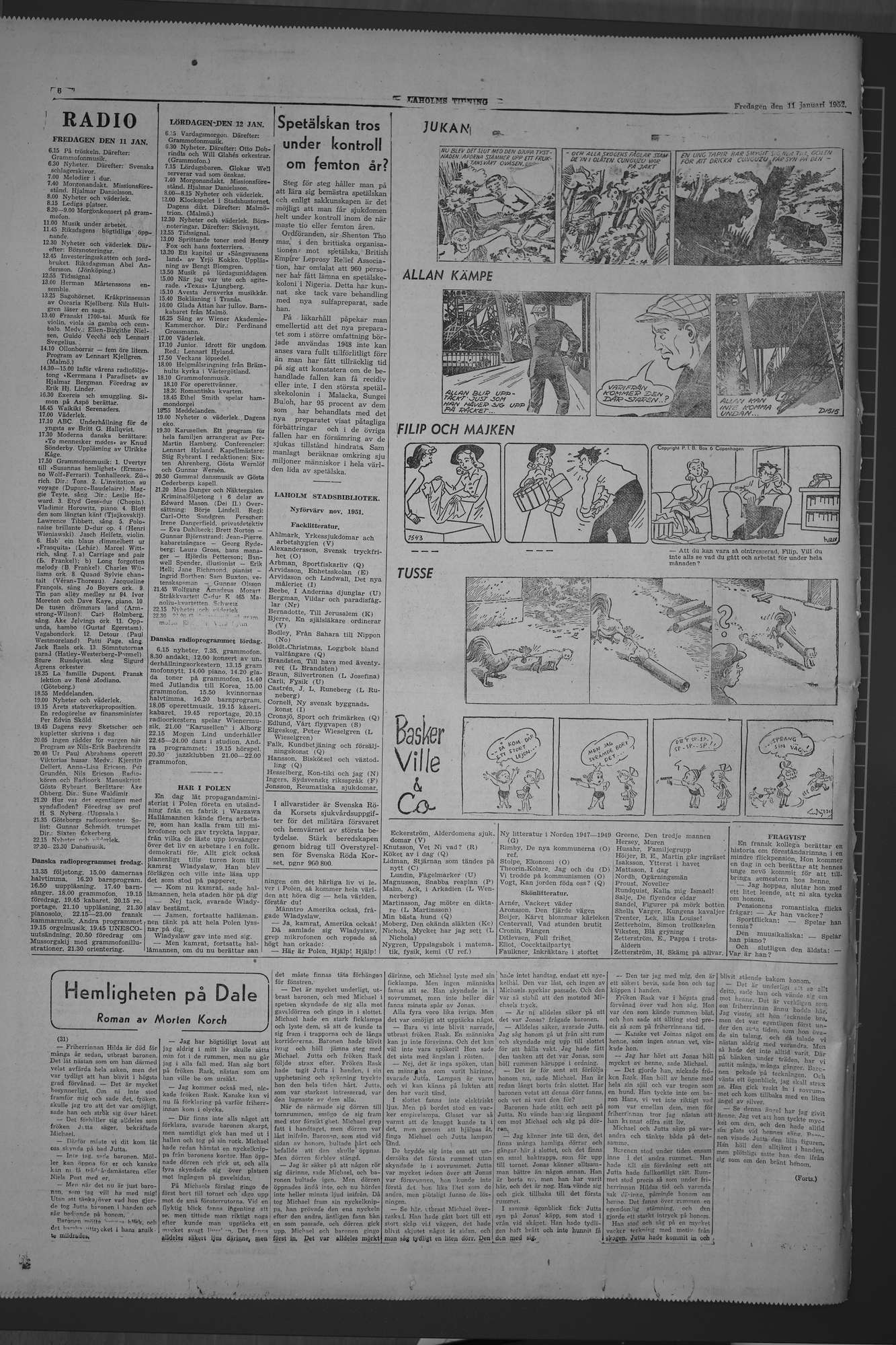 Laholms Tidning Fredag 11 januari 1952, sida 8