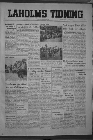 Förstasidan, Fredag 11 juli 1952