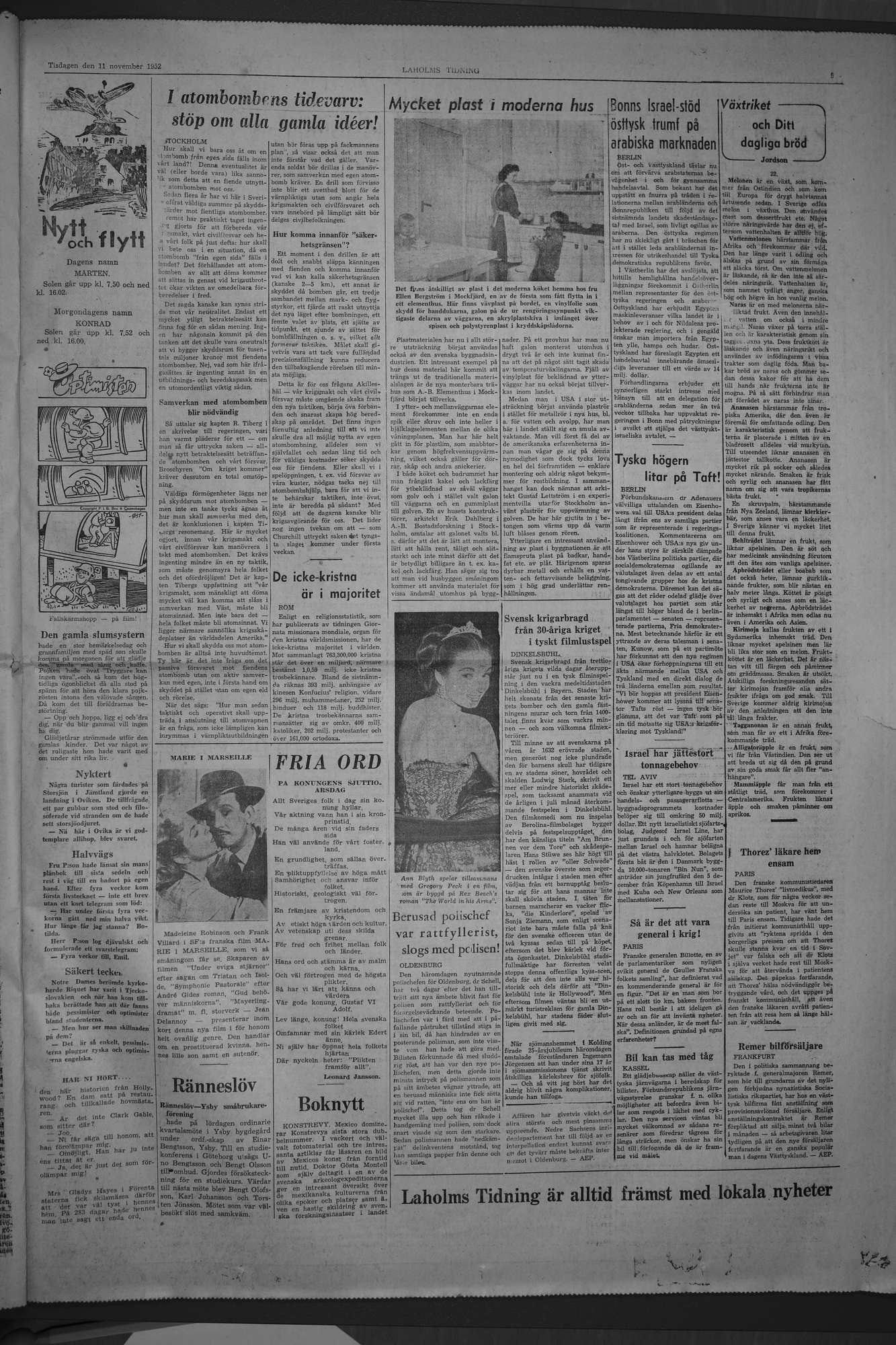 Laholms Tidning Tisdag 11 november 1952, sida 5