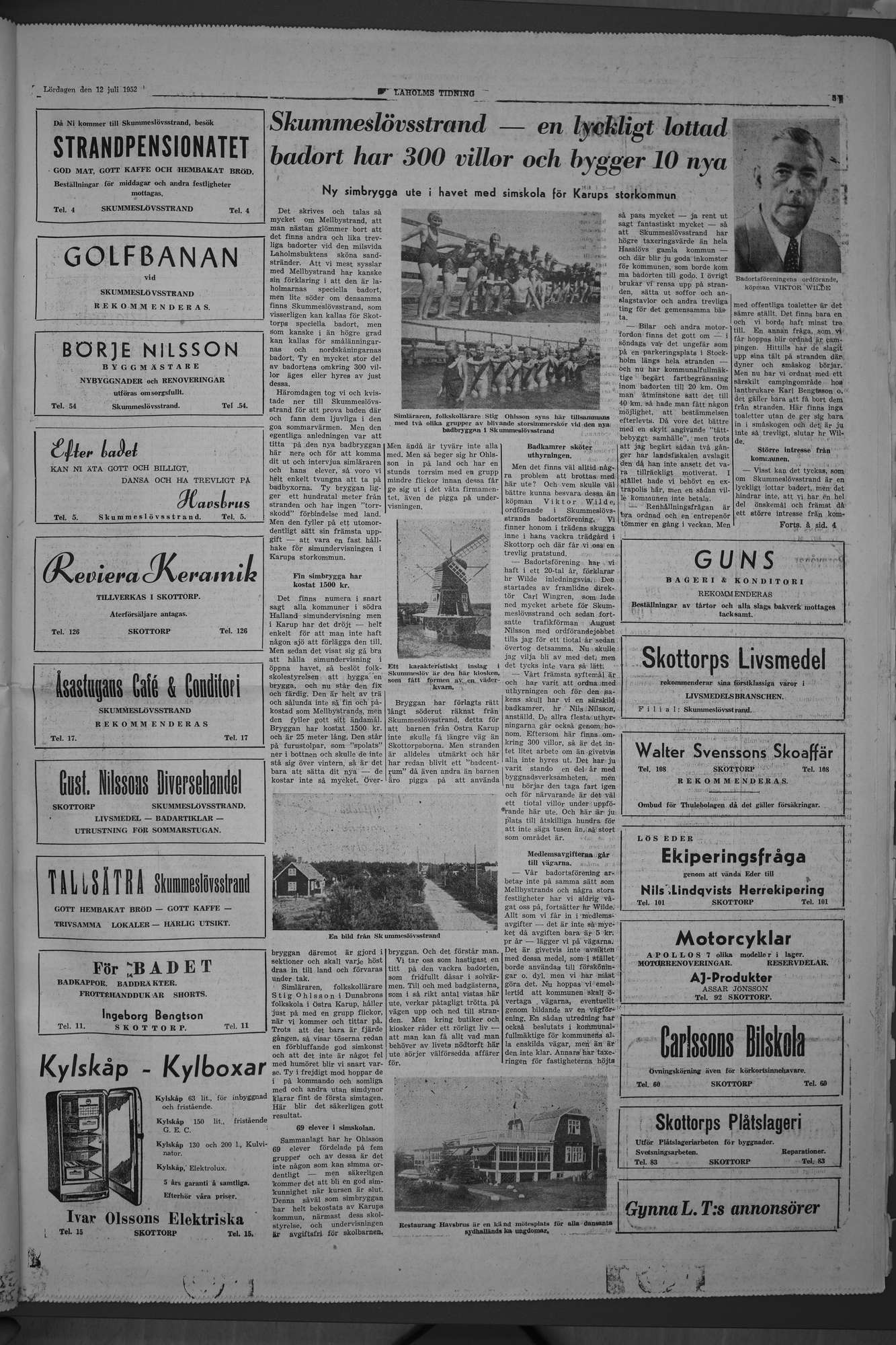 Laholms Tidning Lördag 12 juli 1952, sida 5