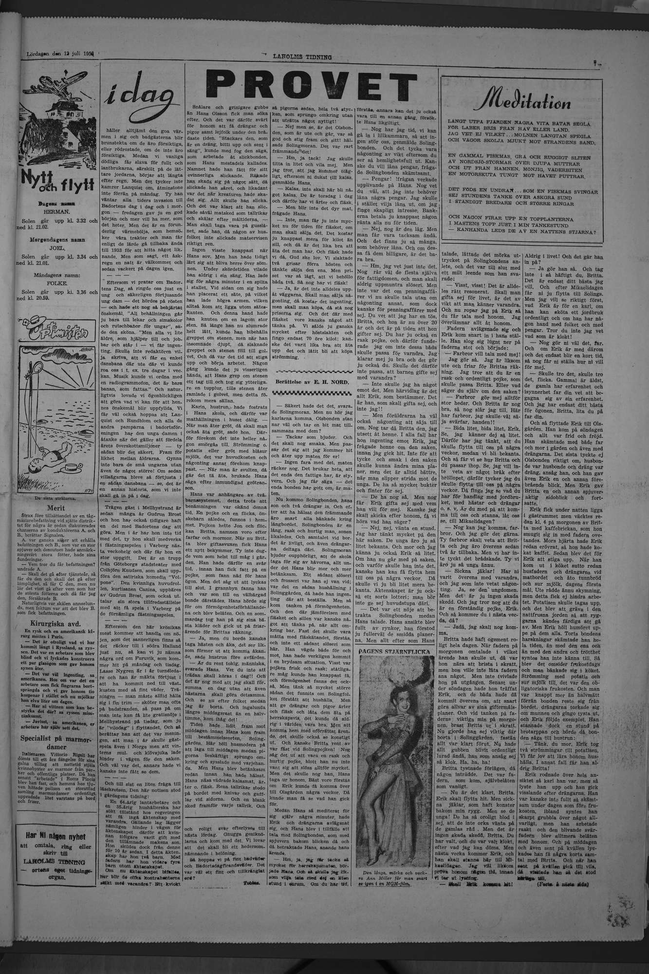 Laholms Tidning Lördag 12 juli 1952, sida 7