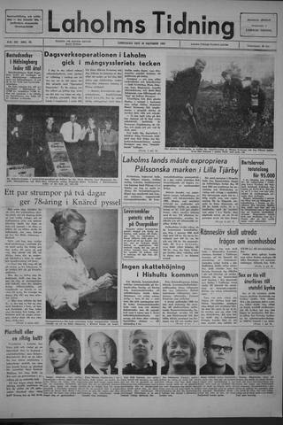 Förstasidan, Lördag 30 oktober 1965