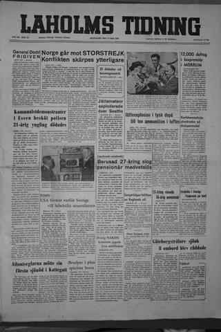 Förstasidan, Måndag 12 maj 1952