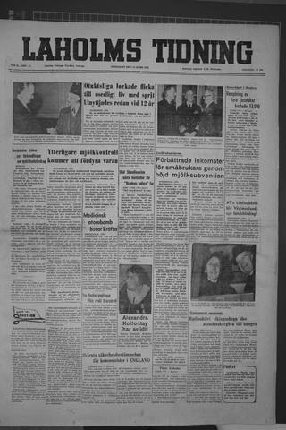 Förstasidan, Onsdag 12 mars 1952