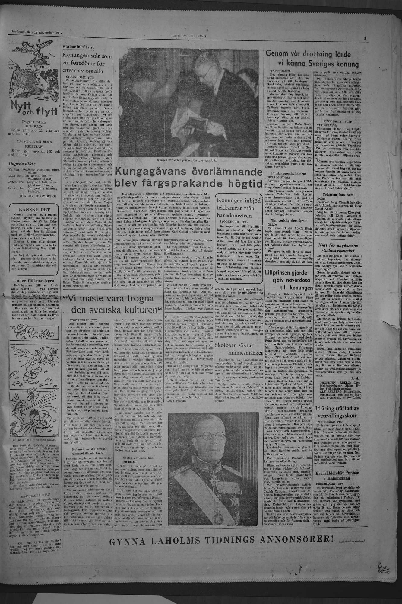 Laholms Tidning Onsdag 12 november 1952, sida 5