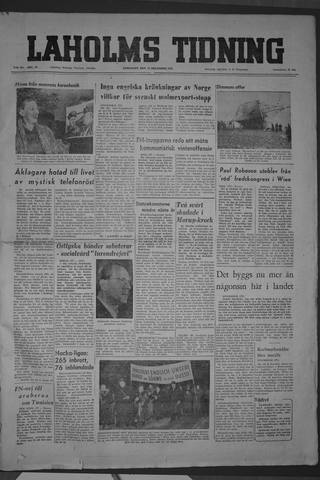 Förstasidan, Lördag 13 december 1952