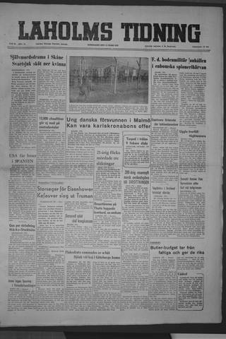Förstasidan, Torsdag 13 mars 1952