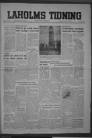 Förstasidan, Torsdag 14 februari 1952