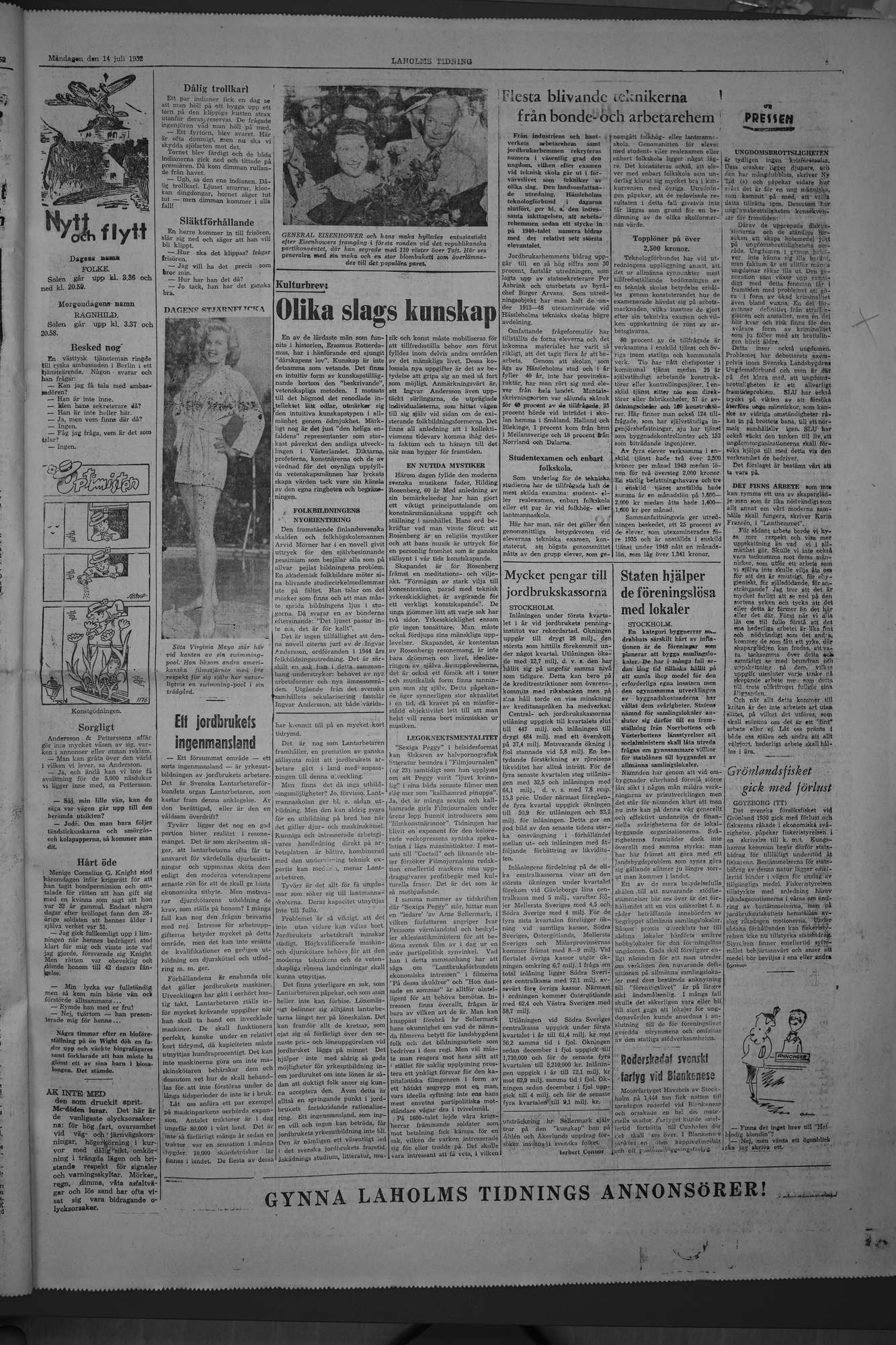 Laholms Tidning Måndag 14 juli 1952, sida 5