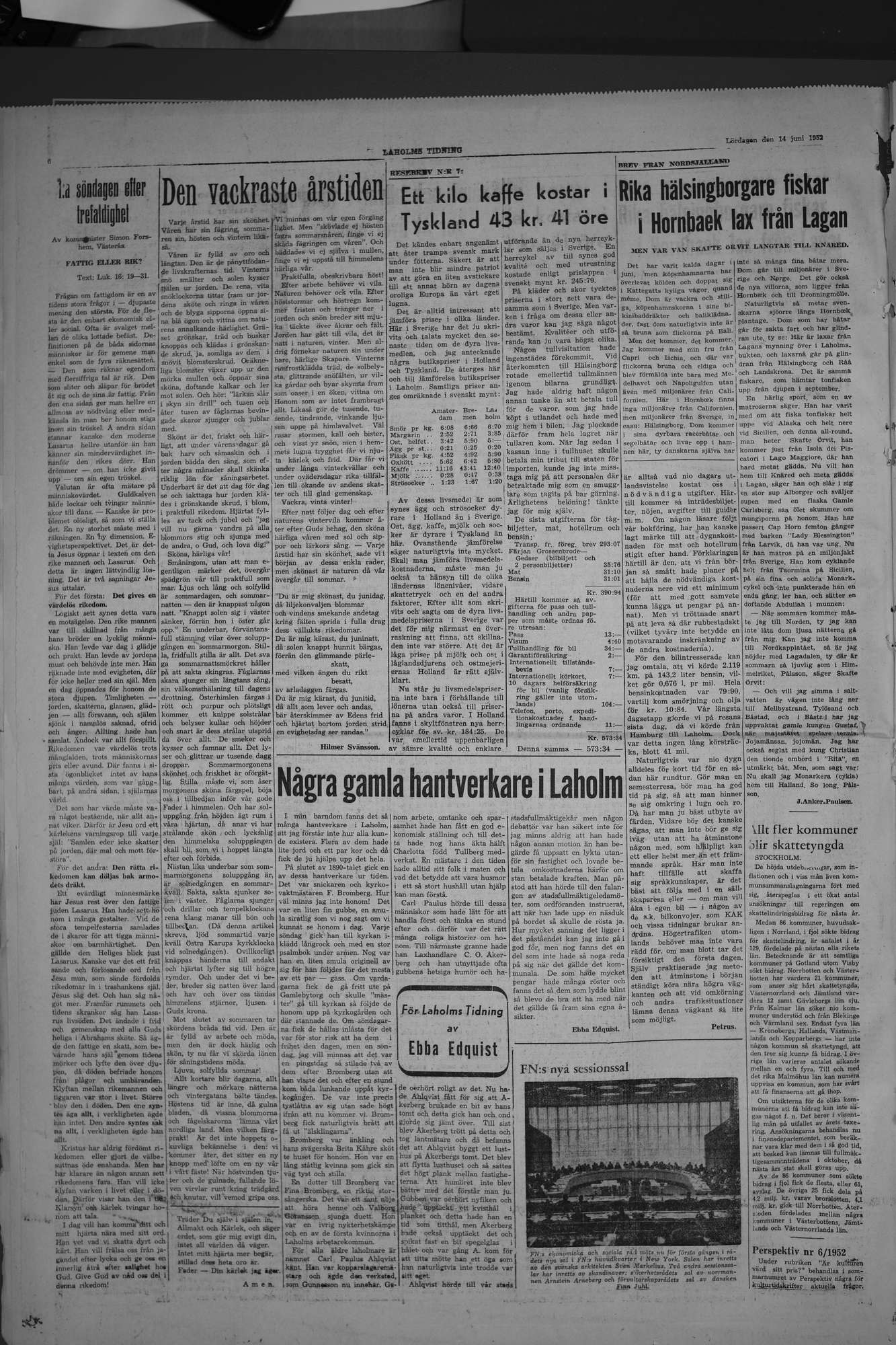 Laholms Tidning Lördag 14 juni 1952, sida 6