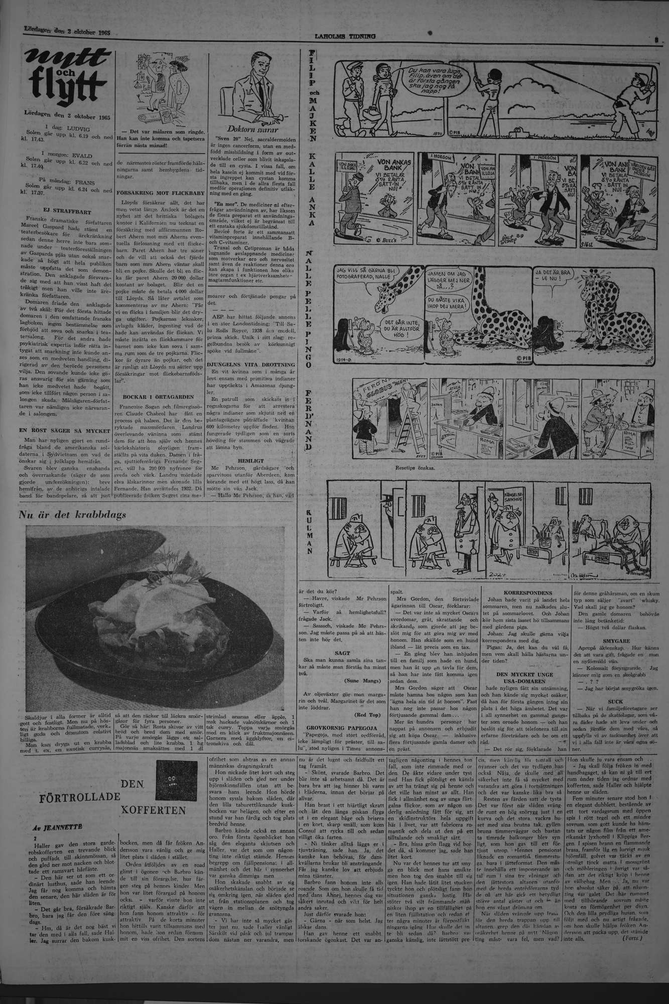 Laholms Tidning Lördag 2 oktober 1965, sida 5