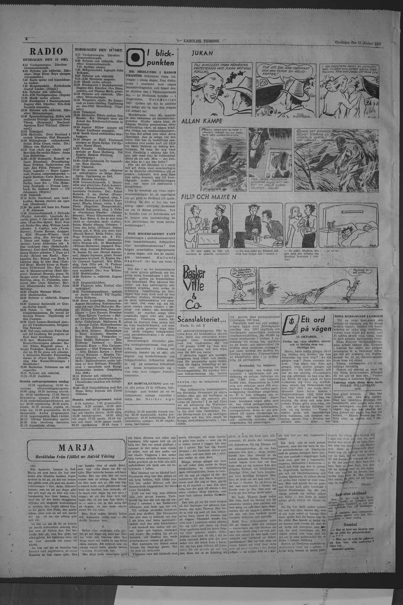 Laholms Tidning Onsdag 15 oktober 1952, sida 6