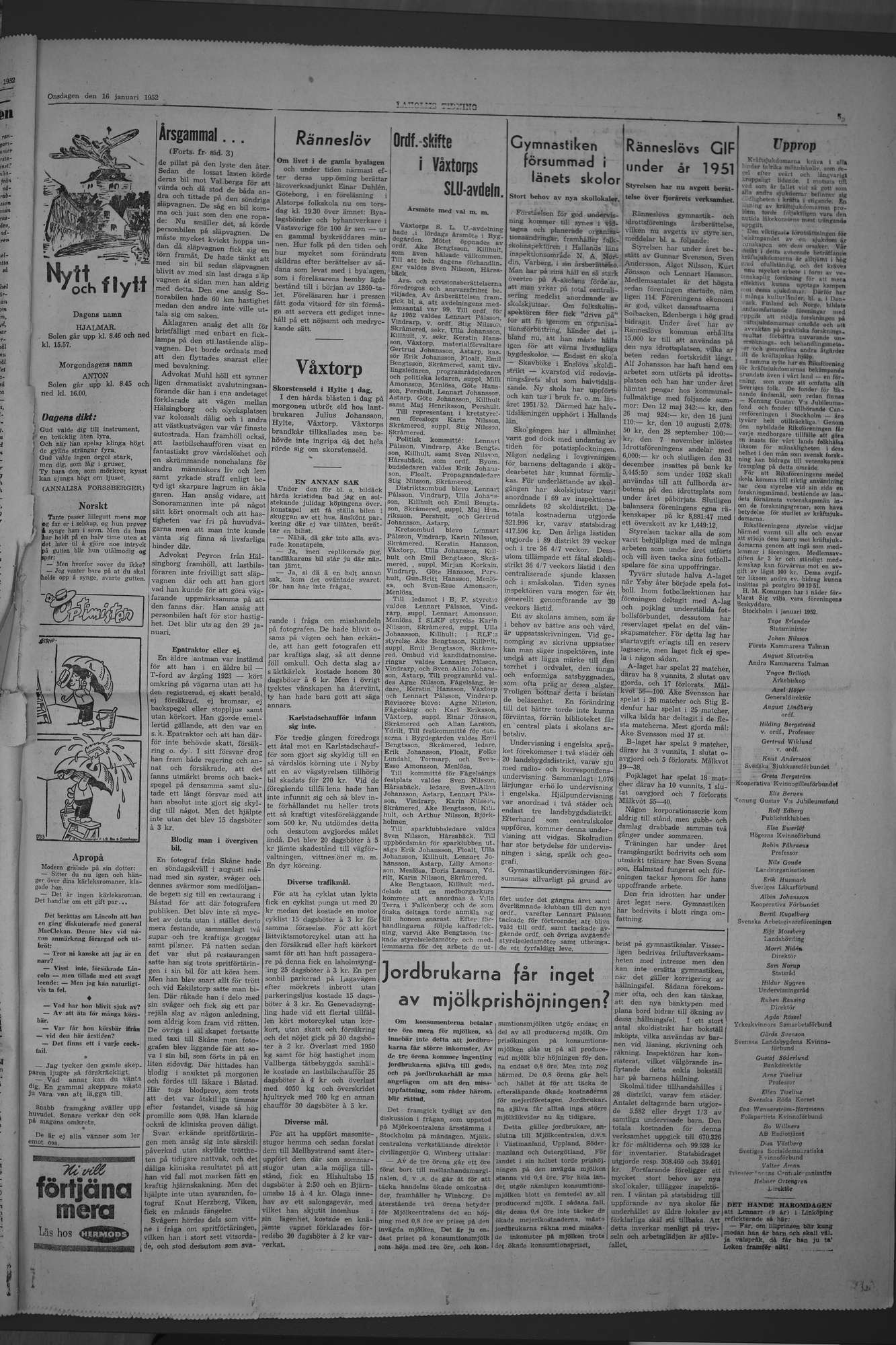 Laholms Tidning Onsdag 16 januari 1952, sida 5