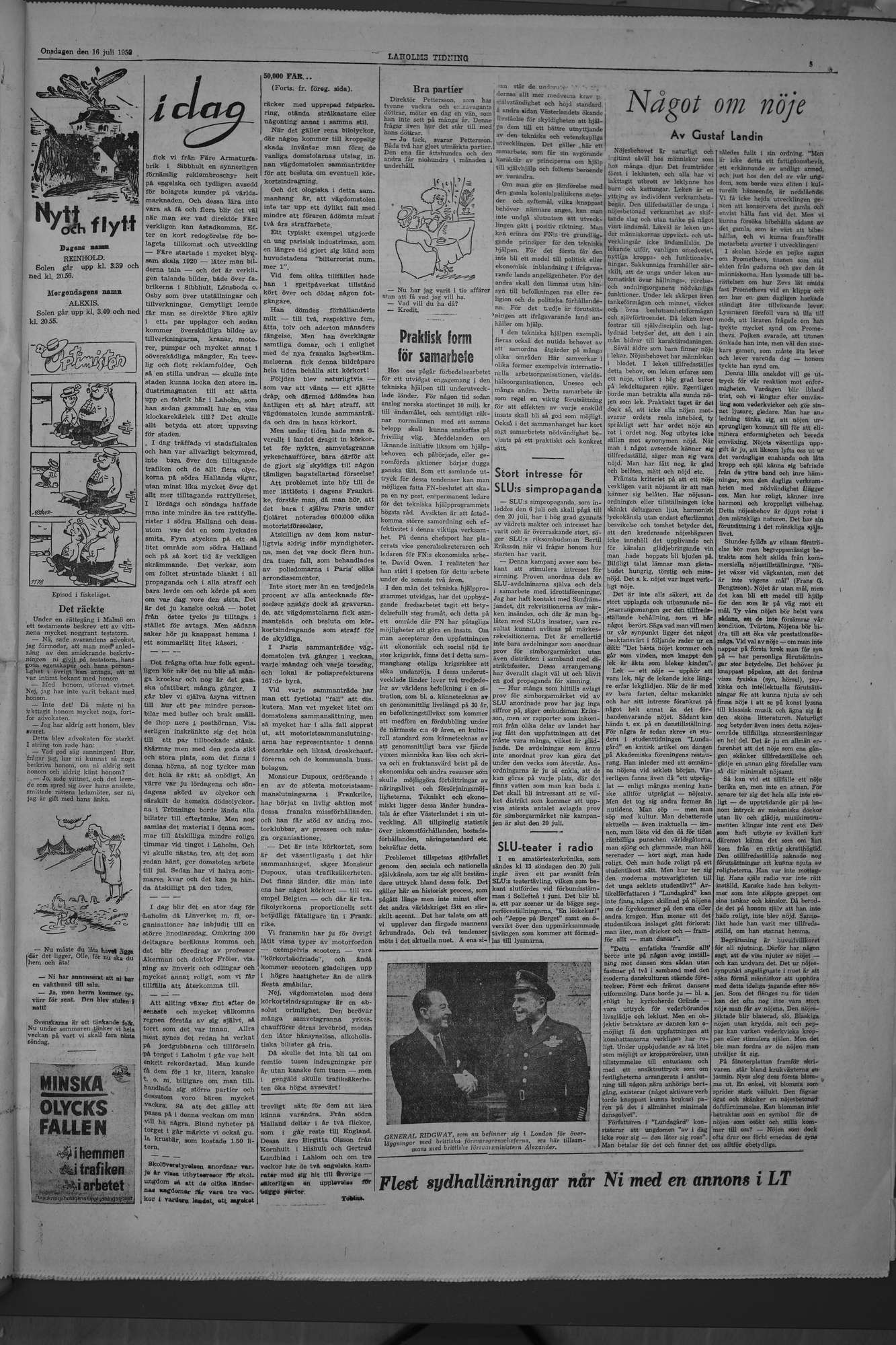 Laholms Tidning Onsdag 16 juli 1952, sida 5