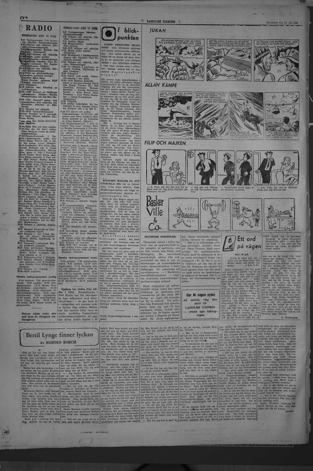 Laholms Tidning Onsdag 16 juli 1952, sida 6