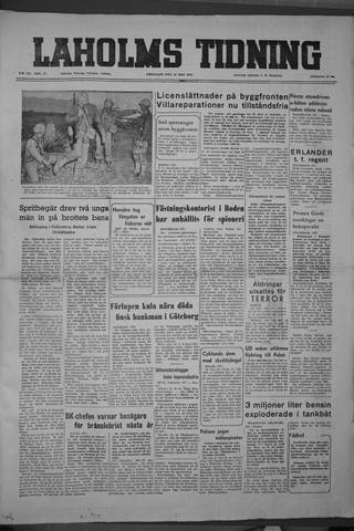 Förstasidan, Fredag 16 maj 1952