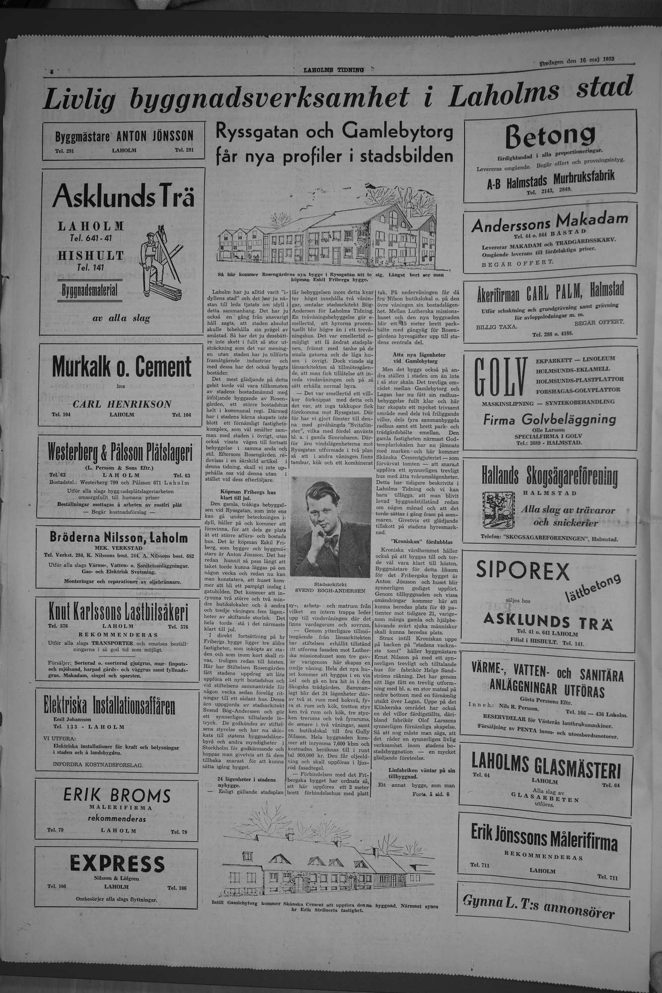 Laholms Tidning Fredag 16 maj 1952, sida 4