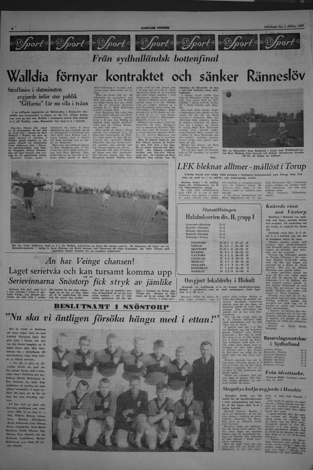 Laholms Tidning Måndag 4 oktober 1965, sida 6