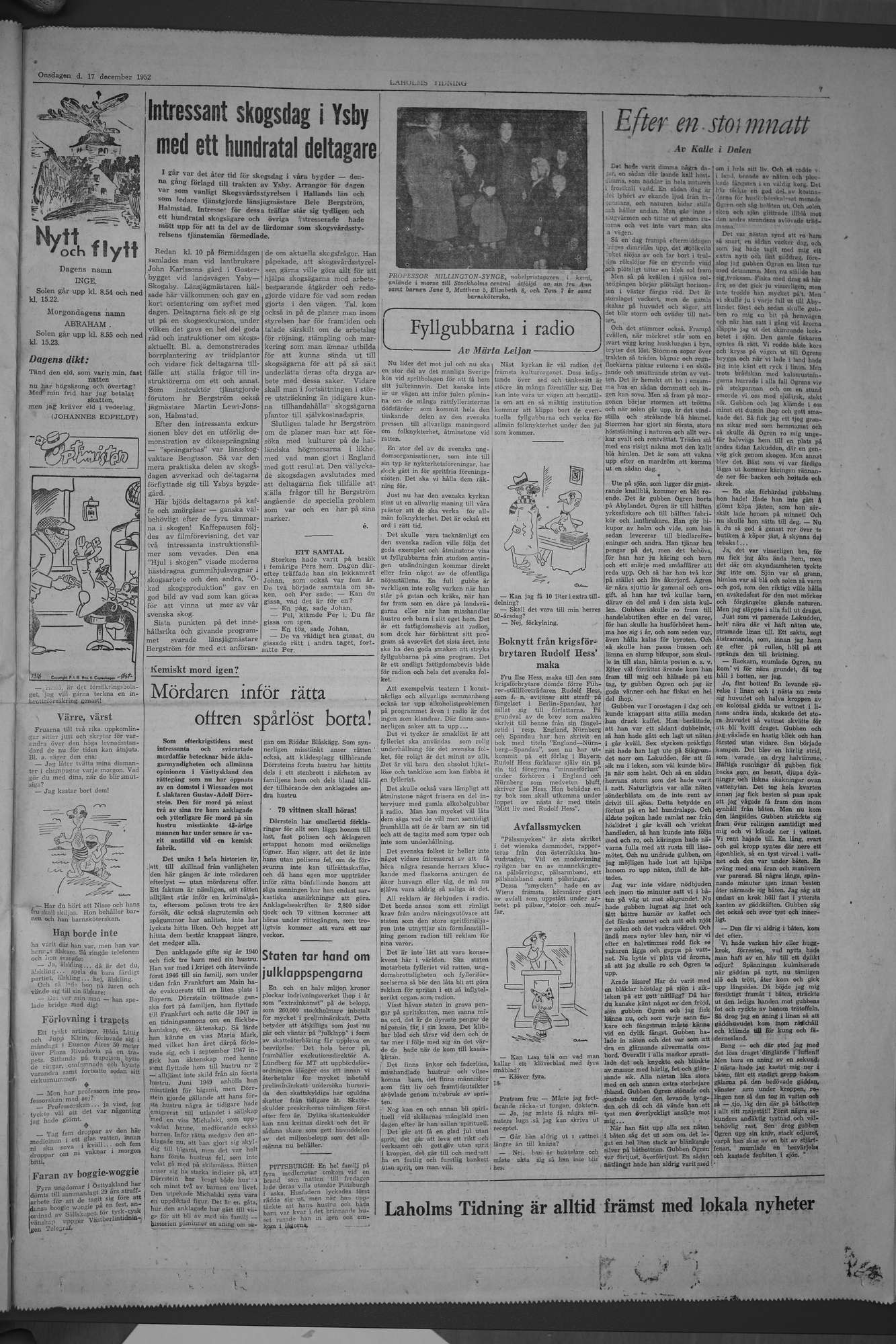 Laholms Tidning Onsdag 17 december 1952, sida 7