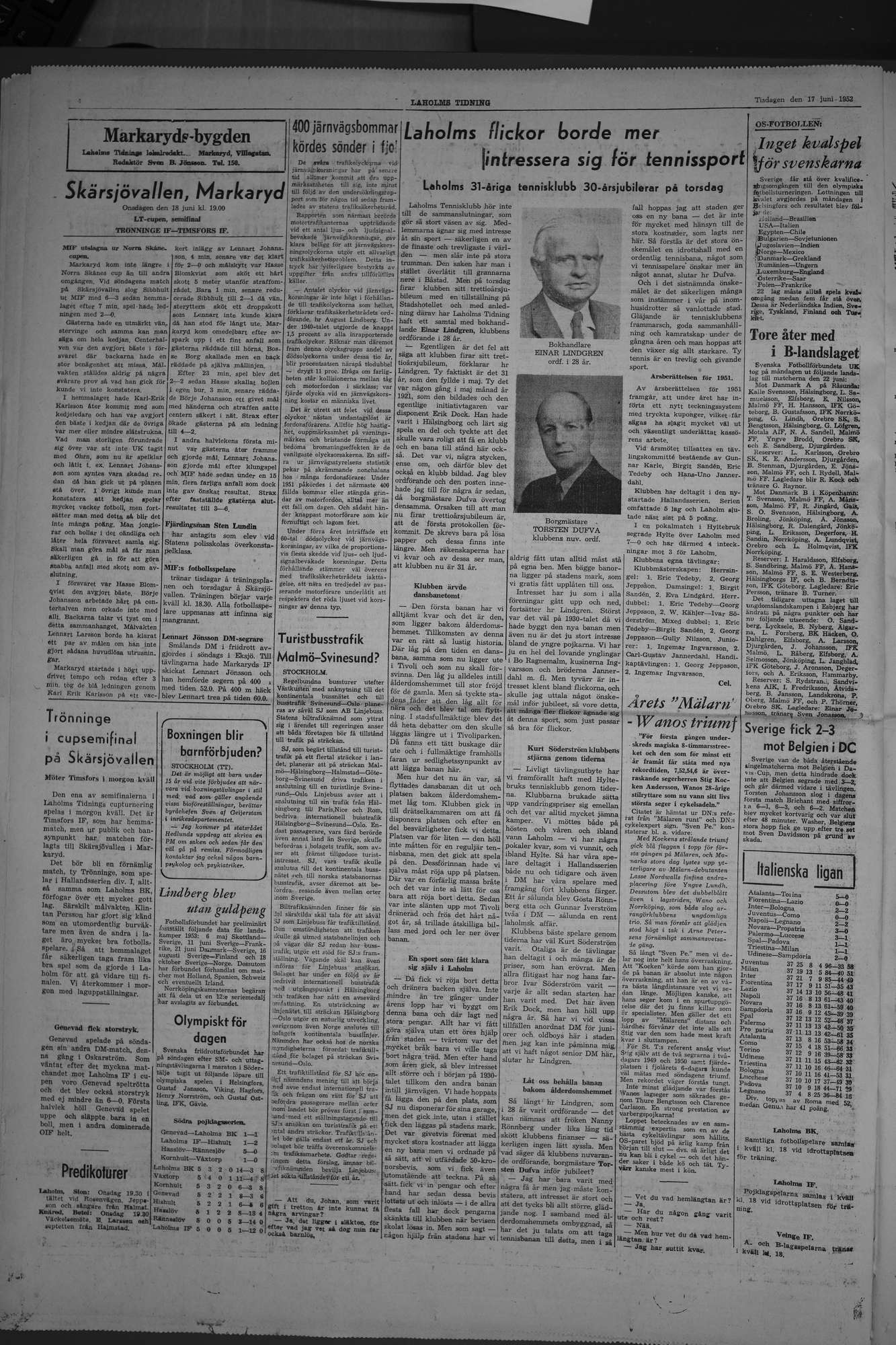 Laholms Tidning Tisdag 17 juni 1952, sida 4