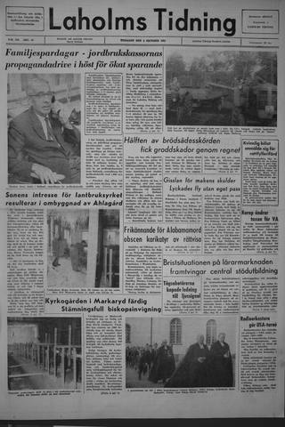Förstasidan, Tisdag 5 oktober 1965