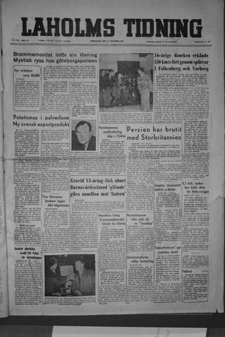 Förstasidan, Fredag 17 oktober 1952