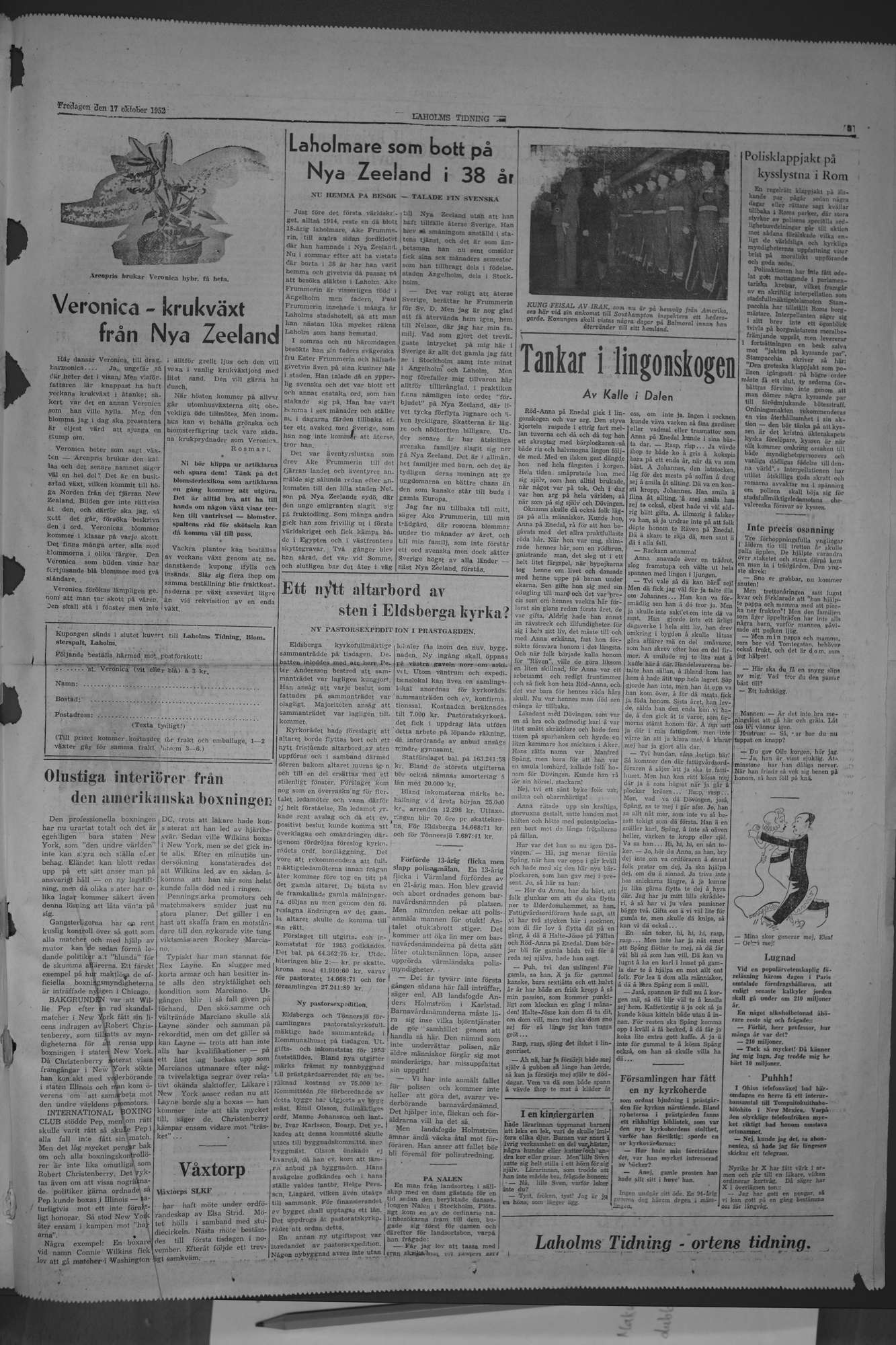Laholms Tidning Fredag 17 oktober 1952, sida 5