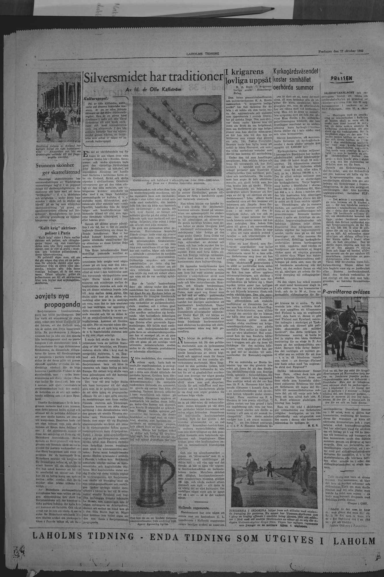 Laholms Tidning Fredag 17 oktober 1952, sida 6