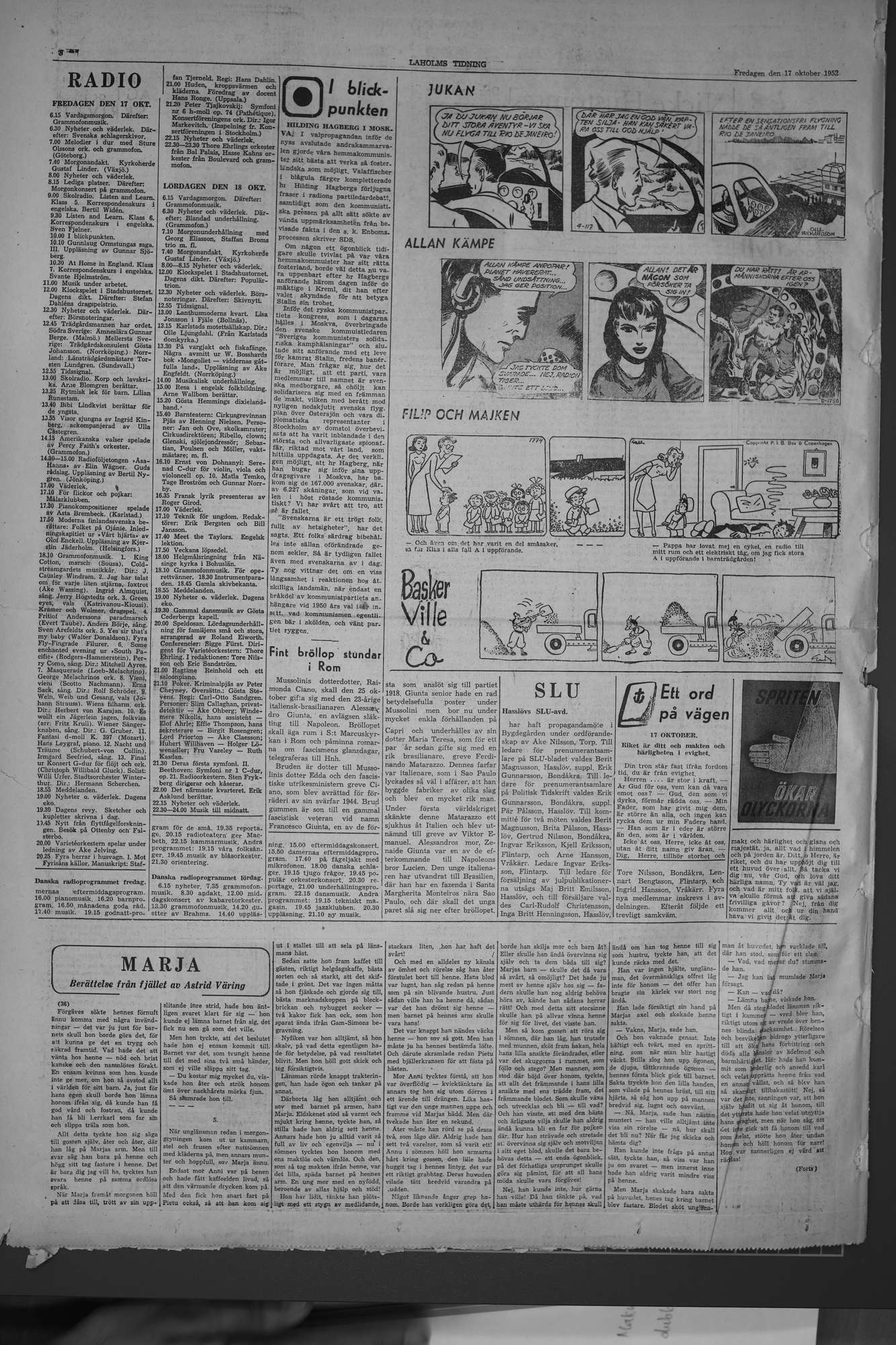 Laholms Tidning Fredag 17 oktober 1952, sida 8