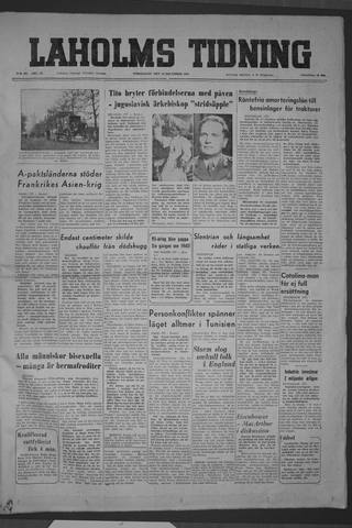 Förstasidan, Torsdag 18 december 1952