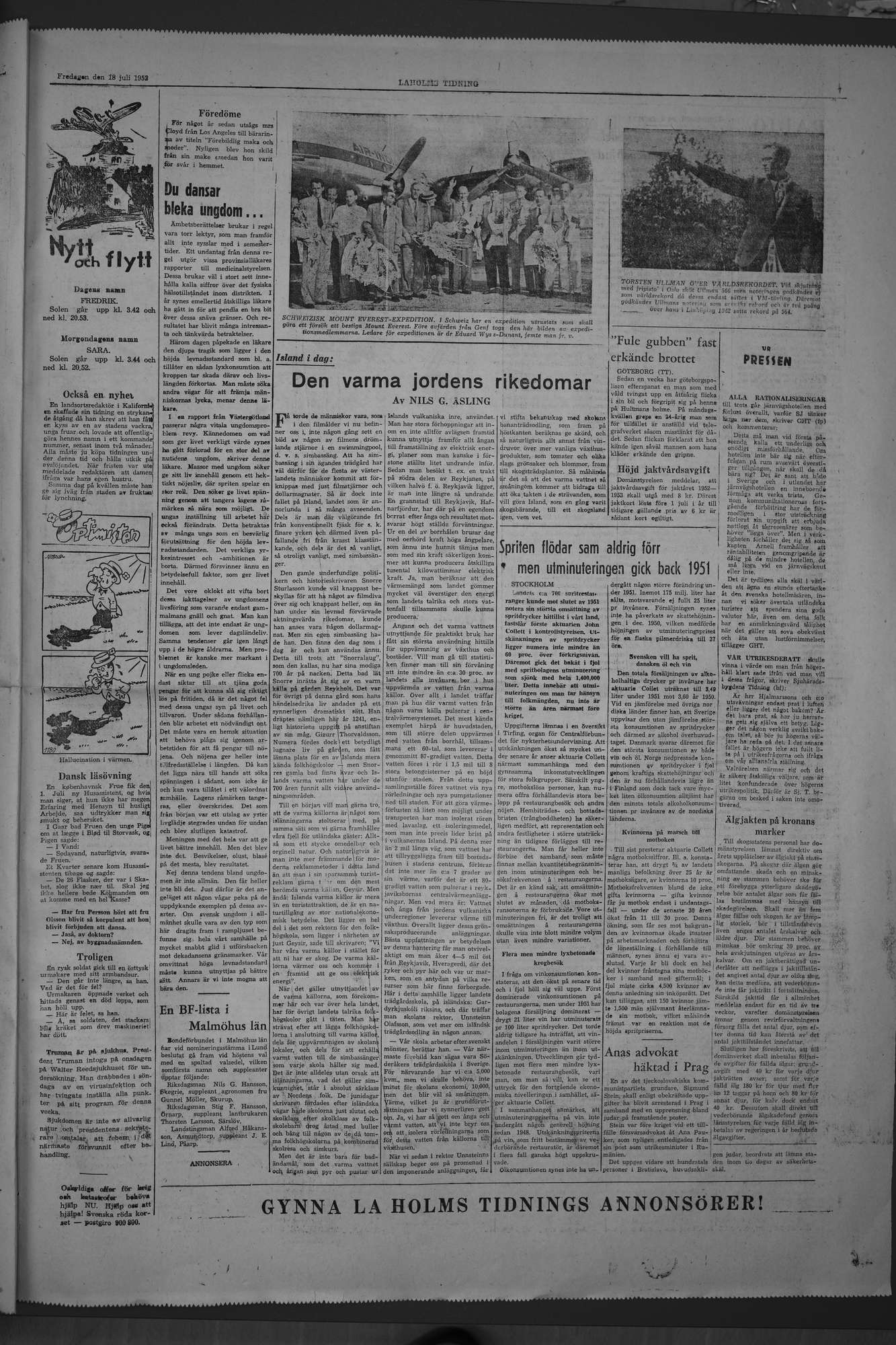 Laholms Tidning Fredag 18 juli 1952, sida 7
