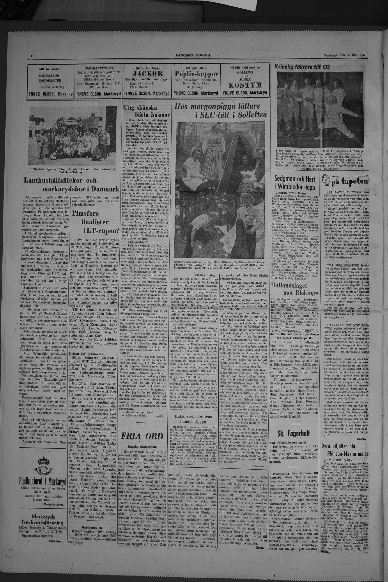 Laholms Tidning Onsdag 18 juni 1952, sida 4