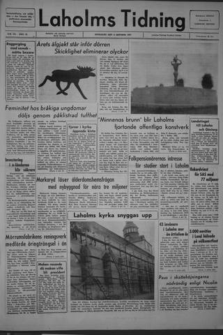 Förstasidan, Onsdag 6 oktober 1965