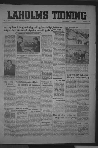 Förstasidan, Tisdag 18 mars 1952