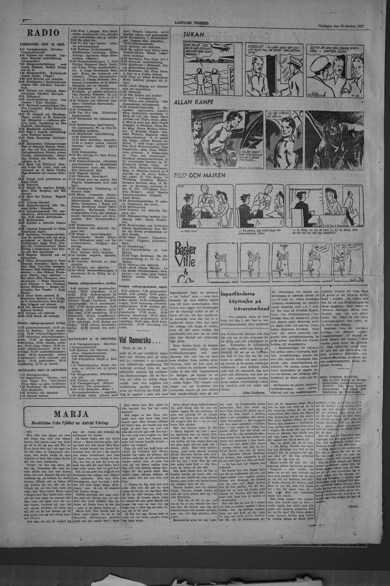 Laholms Tidning Lördag 18 oktober 1952, sida 8